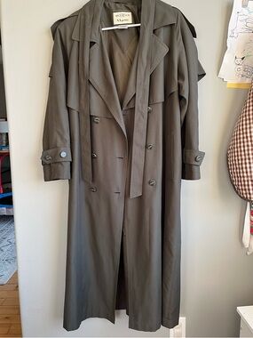 Vintage VI Petites Green Trench Coat